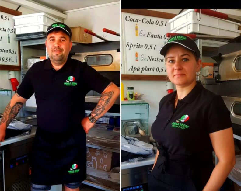 pizzerie cu echipament brodat