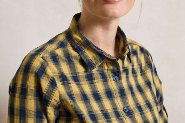 PR350 CĂMAȘA 'MULLIGAN' CHECK - WOMEN'S LONG SLEEVE COTTON - imagine 3